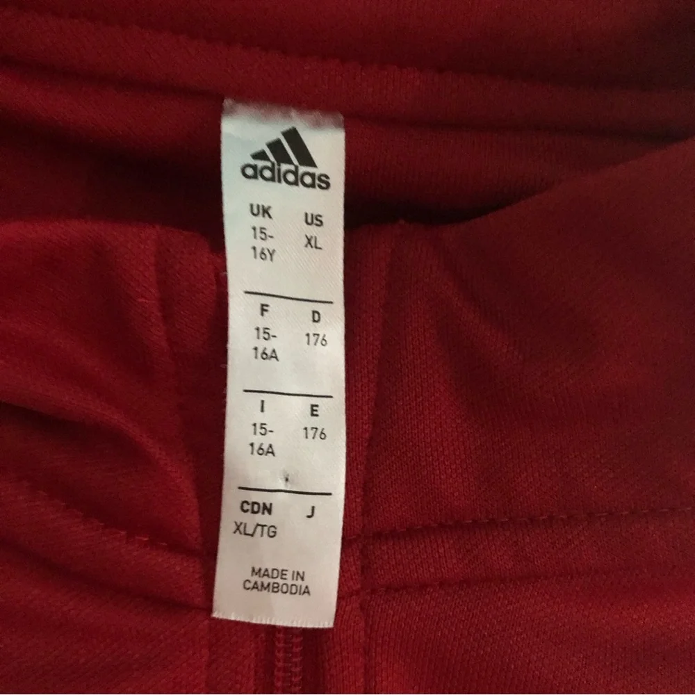 ⭐️NEW⭐️Adidas Boy’s Climalite Long Sleeve Red - Picture 5 of 6